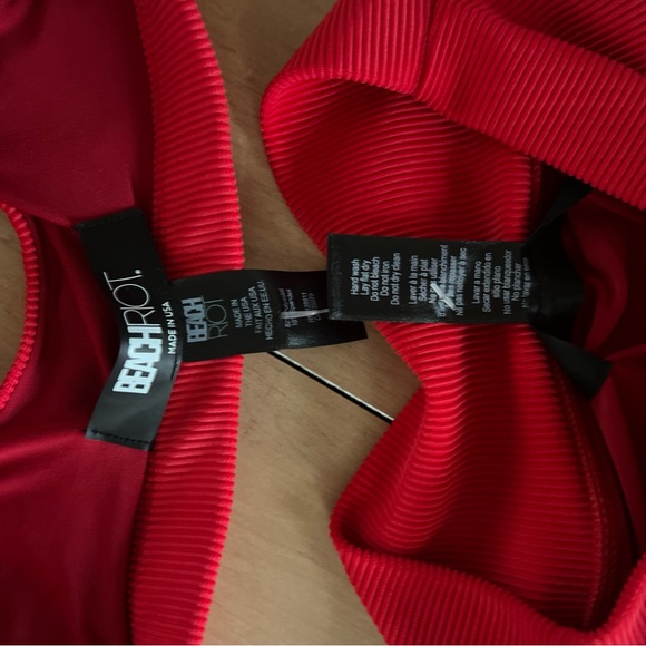 Beach Riot Red Ribbed Scoop Neck Bikini Set - Picture 6 of 7